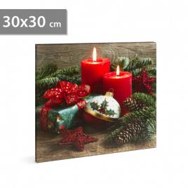 Tablou de Crăciun cu LED - 30 x 30 cm 58454A