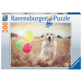 Puzzle catel cu baloane 500 piese