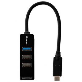 Hub USB Tracer H21 4 port USB, conexion USB Type C