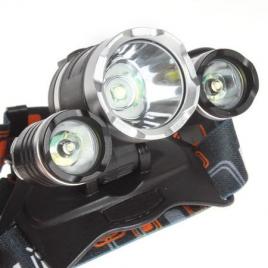 Lanterna frontala, rj-3000, aluminiu, led 3 x cree-xm-l t6 ,3000 lumeni