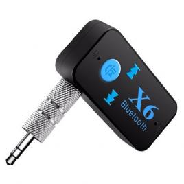 Receptor car kit auto x6 stereo bluetooth 3.5mm aux negru