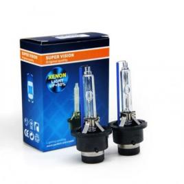 Set 2 becuri auto xenon pentru far d2s  35w 6000k white knight super vision