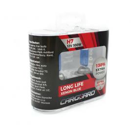 Carguard - set de 2 becuri halogen h7 100w +130% intensitate - long life