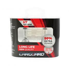 Carguard - set de 2 becuri halogen h7 55w +50% intensitate - long life
