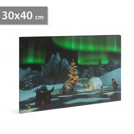 Family pound - tablou cu led – lumină polară. 2 x aa 30 x 40 cm