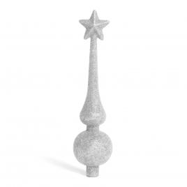 Ornament pt. vârful pomului de crăciun - 185 cm argintiu