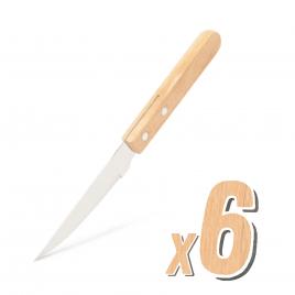 Set de cuțite cu mâner de lemn - 6 piese