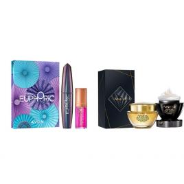 Set 2 buc. : Set cadou pretios pentru ingrijirea tenului si Set cadou Mascara Euphoric & Ulei de buze