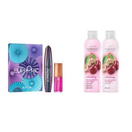 Set 2 buc. : Set catifelat cu cirese si Set cadou Mascara Euphoric & Ulei de buze