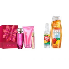 Set 2 buc. : Set parfumat cu mango si Set cadou Eve Embrace pentru Ea