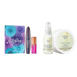 Set 2 buc. : Set pentru corp cu ulei de masline mediteraneean si Set cadou Mascara Euphoric & Ulei de buze