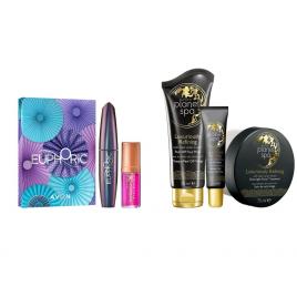 Set 2 buc. : Set pentru fata Black Caviar si Set cadou Mascara Euphoric & Ulei de buze