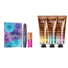 Set 2 buc. : Set pentru maini catifelate Planet Spa si Set cadou Mascara Euphoric & Ulei de buze