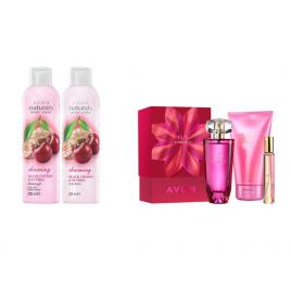 Set 2 buc. : Set cadou Eve Embrace pentru Ea si Set catifelat cu cirese