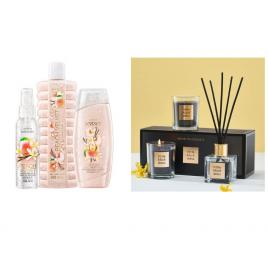 Set 2 buc. : Set cadou Little Black Dress si Set Peach Velvet