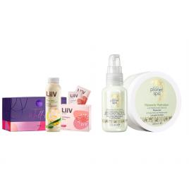 Set 2 buc. : Set pentru corp cu ulei de masline mediteraneean si Set LiiV cu aloe si colagen