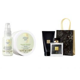 Set 2 buc. : Set Litle Black Dress pentru Ea si Set pentru corp cu ulei de masline mediteraneean