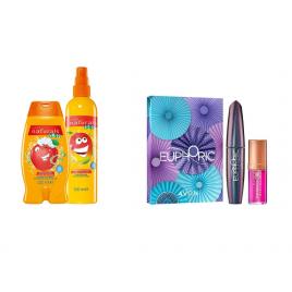 Set 2 buc. : Set cadou Mascara Euphoric & Ulei de buze si Set pentru par rebel