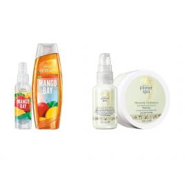 Set 2 buc. : Set pentru corp cu ulei de masline mediteraneean si Set parfumat cu mango