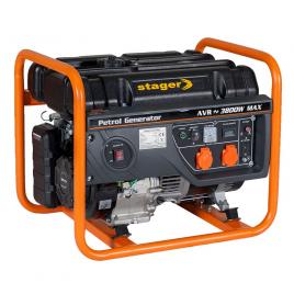 Generator curent electric Stager GG 4600, 3.2 KW, 270 cm³, 25 l, 3000 rpm, benzina, pornire la sfoara