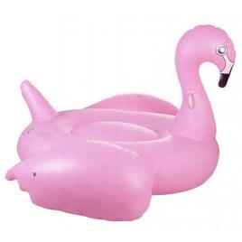 Saltea gonflabila pentru piscina model flamingo, cu manere, 142x177cm, roz