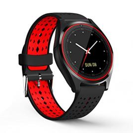 Ceas smartwatch tartek™ v9 - black & red edition
