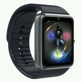 Ceas smartwatch cu telefon gt, camera 1,3 mpx, apelare bt, ios-android, black edition