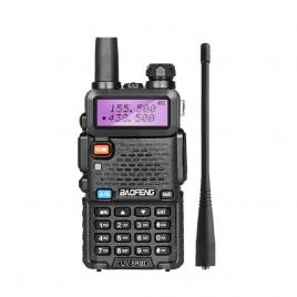 Statie radio walkie talkie baofeng uv-5r iii, 5w, 5-8km, 7.4v, dual band transceiver, 128 canale, microfon