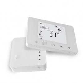 Termostat programabil fara fir tartek hy09rf pentru centrale termice cu gaz, ecran extins, functii touch, radio comanda