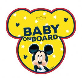 Semn de avertizare baby on board mickey seven sv9612 initiala