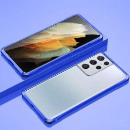 Bumper telefon samsung galaxy s21 ultra 5g metalic albastru