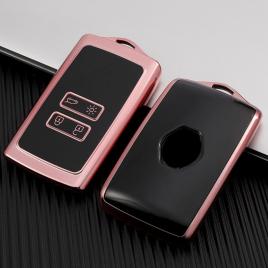 Husa cheie renault megane kadjar captur clio smartkey 4 butoane tpu pink