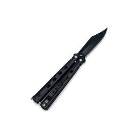 Briceag Butterfly Balisong Black Phantom, cu tais, 19 cm , negru