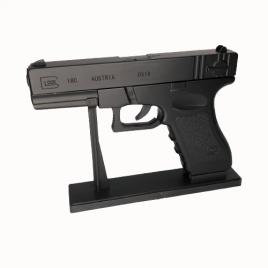Bricheta anti-vant tip pistol, Glock 18, suport pentru vitrina, 20 cm, DIMITRIS-190
