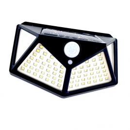 Lampa solara de perete, incarcare energie solara, 100 Led-uri 1800 mAh, senzor de miscare