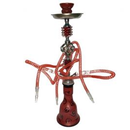 Narghilea Hookah Arabic Red, cu 3 furtunuri, 55 cm, albastra DIMITRIS-189