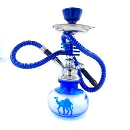 Narghilea Hookah Blue Sand cu 1 furtun, 27 cm, albastra