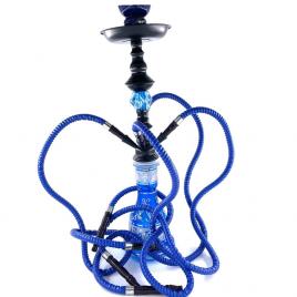 Narghilea Hookah Diamond of the Ocean, cu 4 furtunuri, 55 cm, albastra DIMITRIS-149