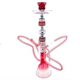 Narghilea Hookah Sweet Cherries, 2 furtunuri, rosie, 55 cm, DIMITRIS-183