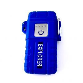 Bricheta electrica  explorer The Blue Finder, rezistenta apa, dublu arc, USB, albastra