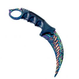 Cutit Karambit Ultra Beast, CS:GO pentru antrenament, fara tais, teaca si snur de agatat, 19 cm