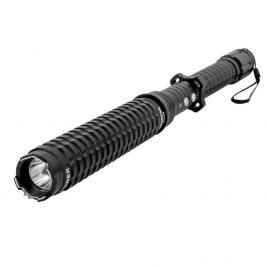 Electrosoc tip baston cu lanterna, duraluminiu, POLICE HY-X10, 49 cm, negru