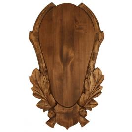 Panoplie din lemn sculptata manual pentru trofeu cerb