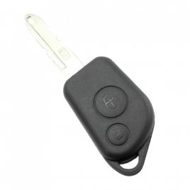 Citroen / peugeot - carcasa cheie cu 2 butoane si suport de baterie