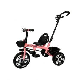 Tricicleta roz cu pedale, maner parental si centura de siguranta
