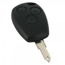 Renault carcasa cheie, 3 butoane cu suport baterie inox (fara logo)