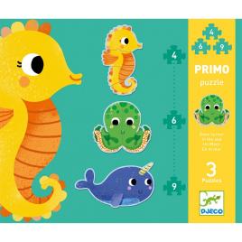 Set 3 puzzle-uri evolutive djeco ocean