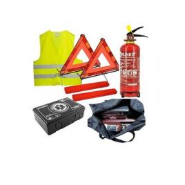 Kit Siguranta - trusa medicala 2x triunghiuri stingator vesta reflectorizanta geanta depozitare