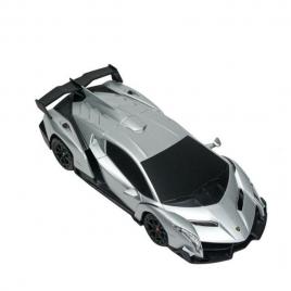 Jucarie Cali Lamborghini Veneno argintiu cu volan scara 1:24