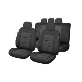 Set huse scaune auto Premium Lux Material Textil 11 piese Smartic? negru